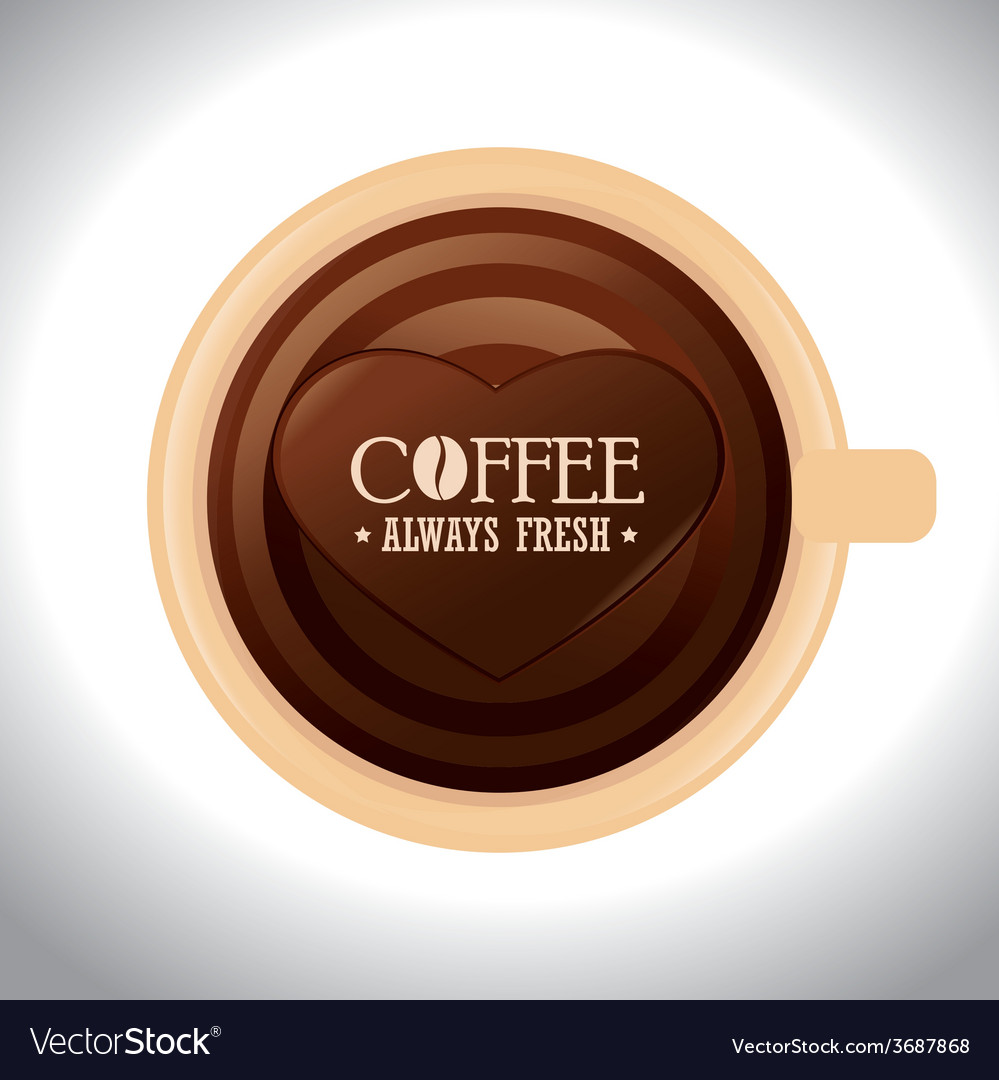 Coffee design over white background