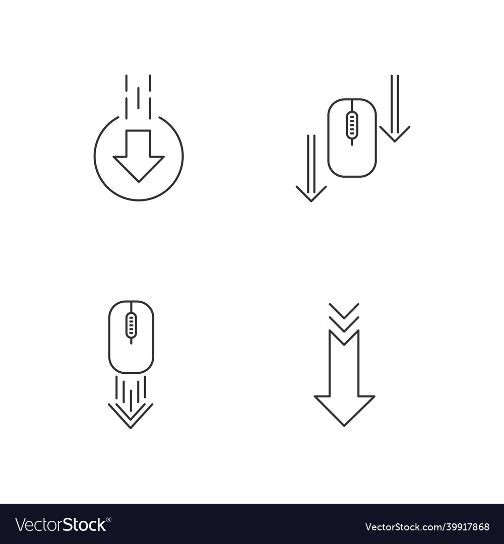 Computer mouse and arrowheads pixel perfect vector image Computer mouse and arrowheads pixel perfect