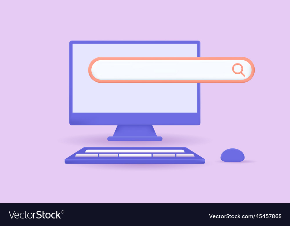 Computer with search bar design element