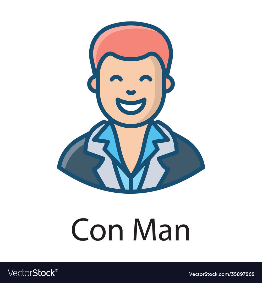 Con man Royalty Free Vector Image - VectorStock