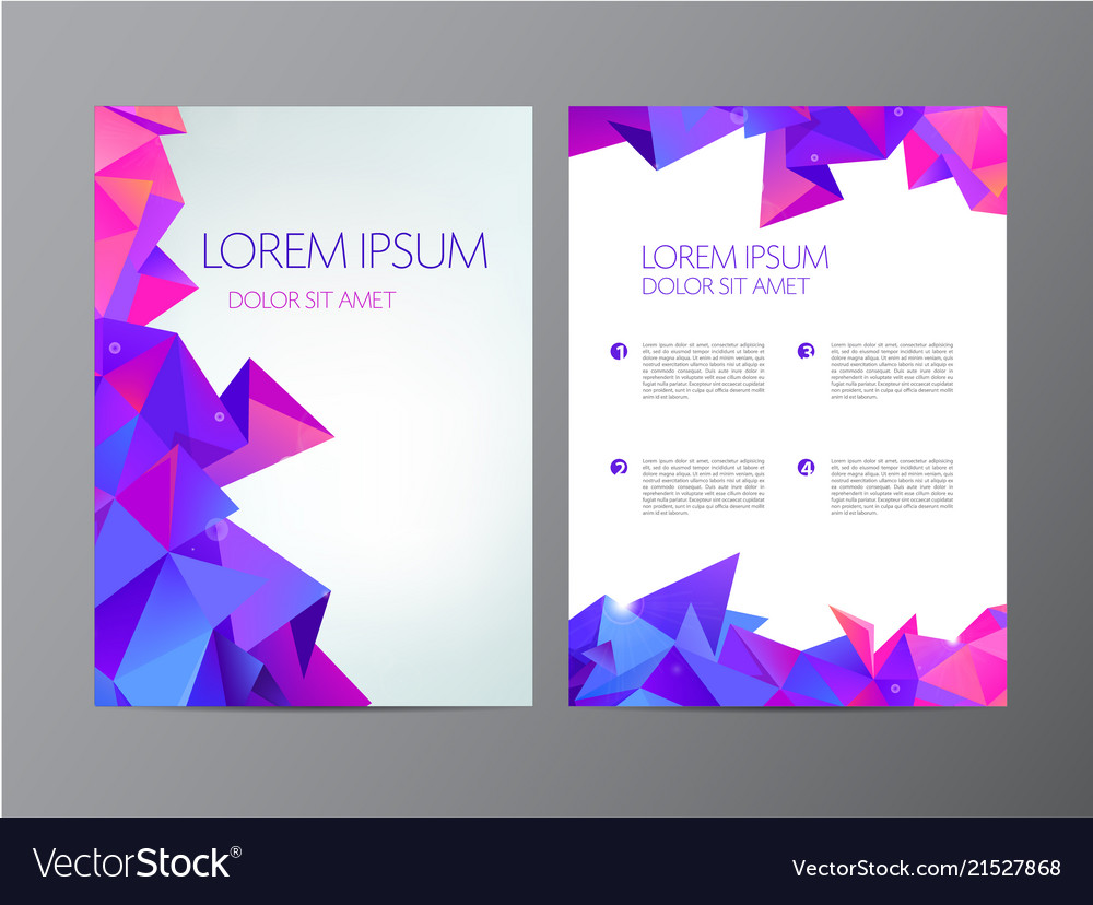 Flyer purple brochure abstract design 2 Royalty Free Vector