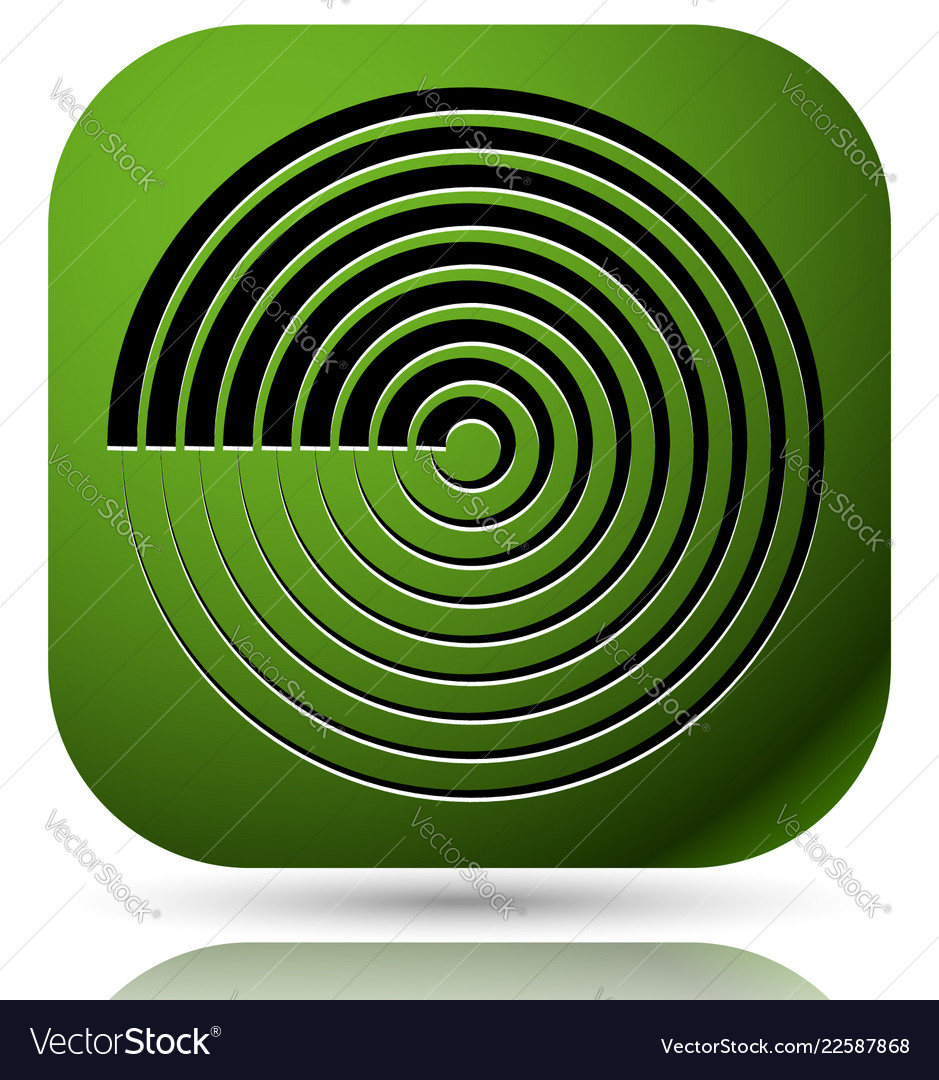 Generic icon with cyclic circular concentric vector image Generic icon with cyclic circular concentric