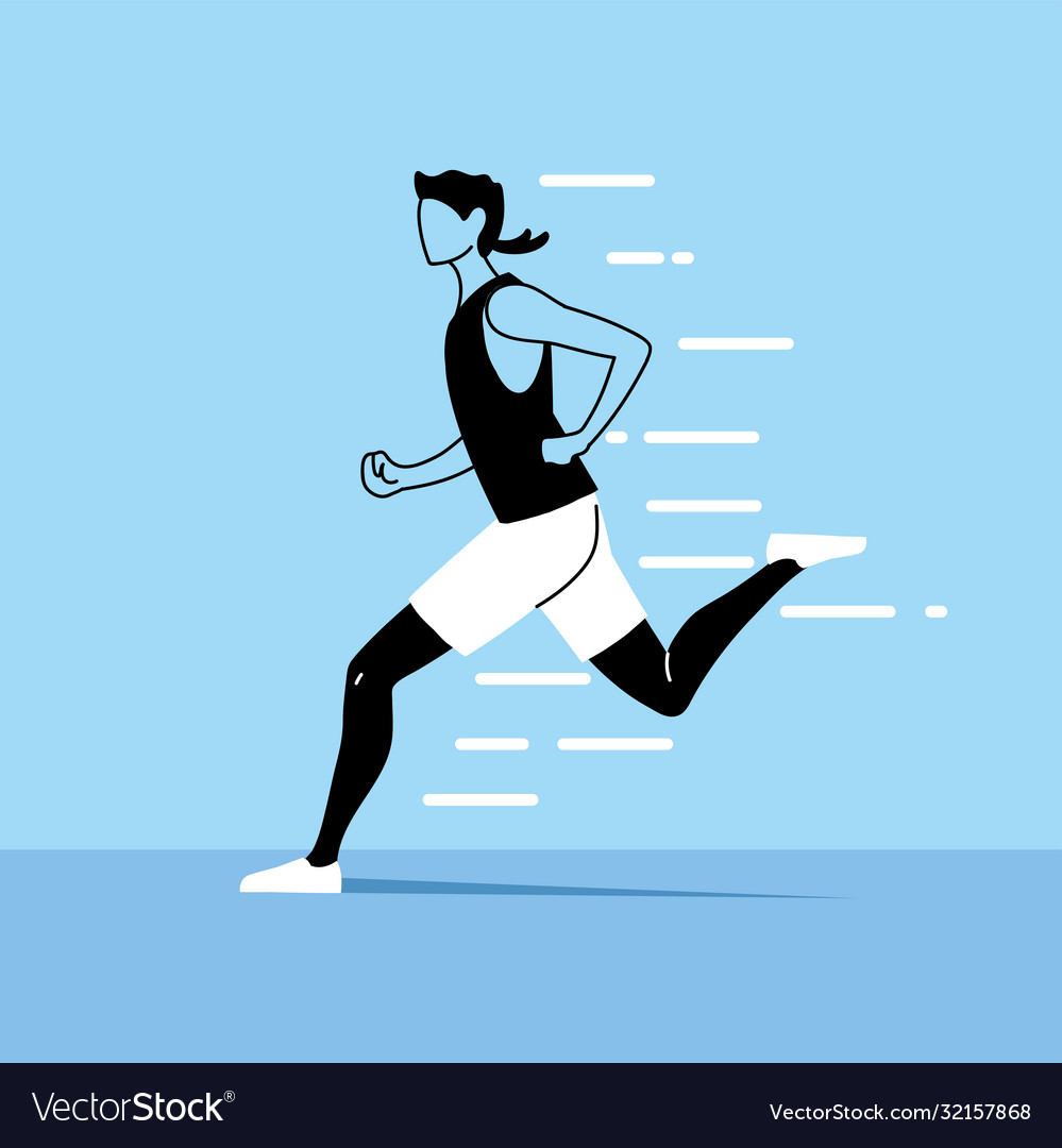 Man avatar running design