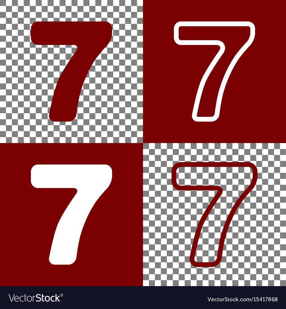 Number 7 sign design template element