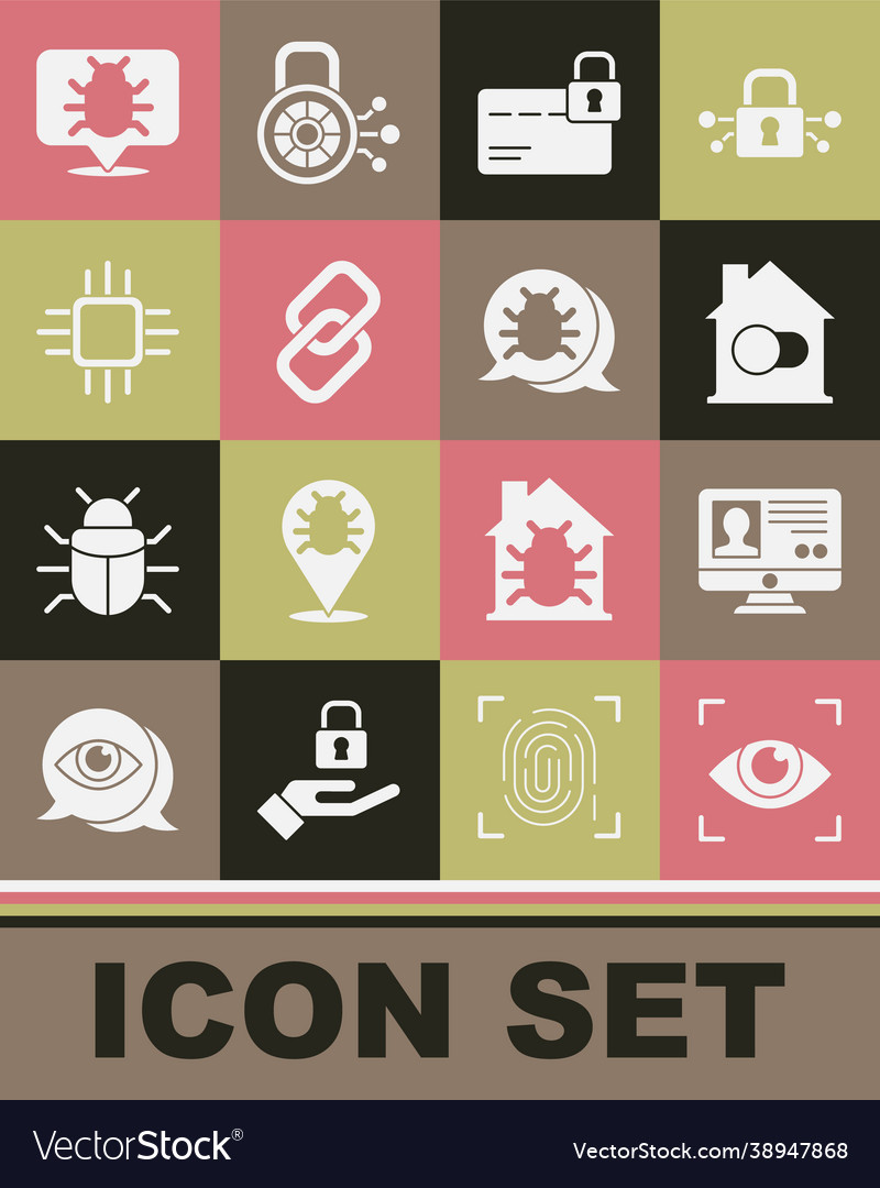 Set eye scan create account screen smart home vector image Set eye scan create account screen smart home