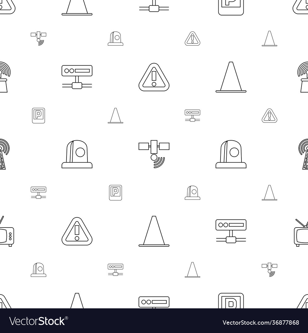 Signal icons pattern seamless white background