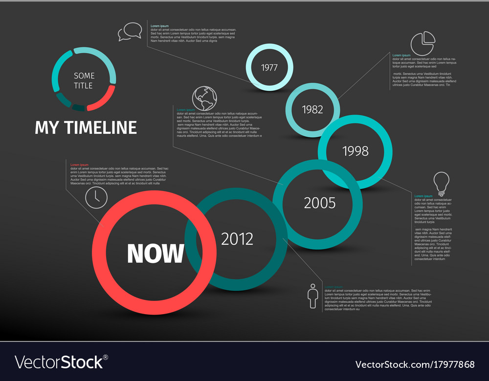 Teal infographic timeline report template Vector Image