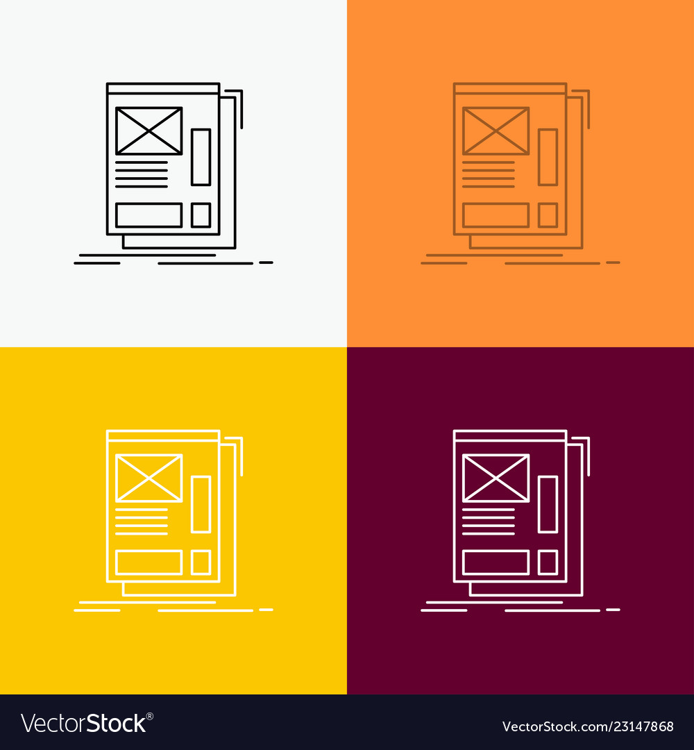 Web Layout Development Icon Set