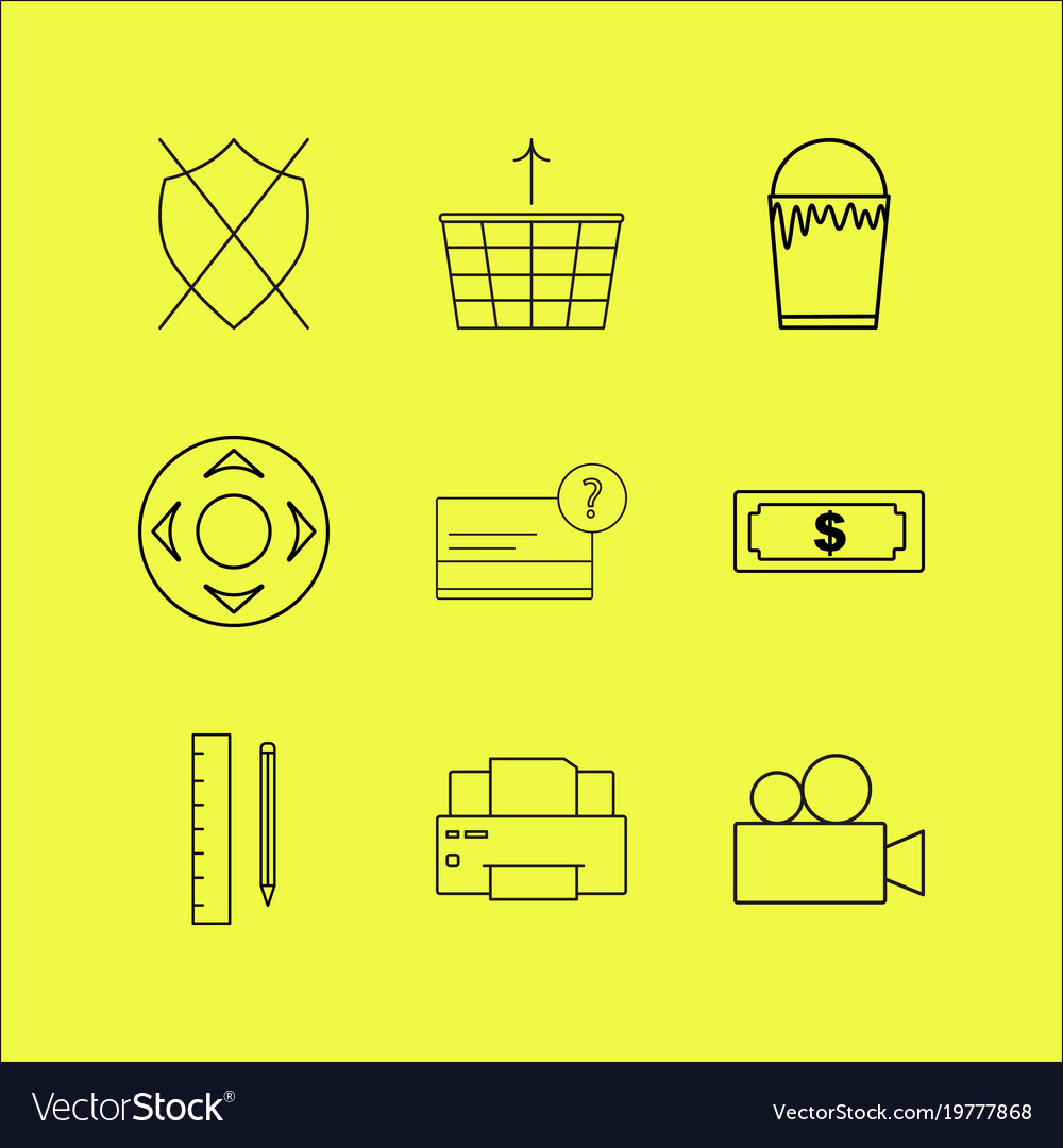Web linear icon set simple outline icons
