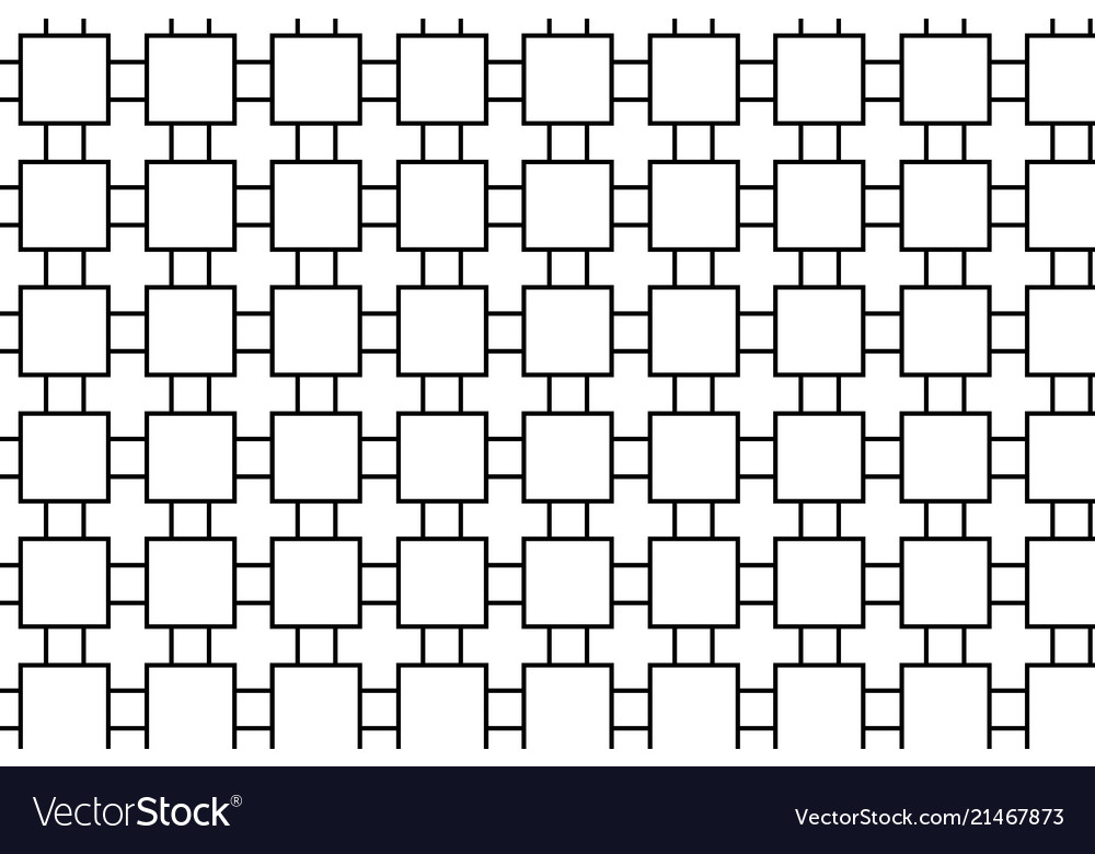 Abstract pattern of squares with a black line