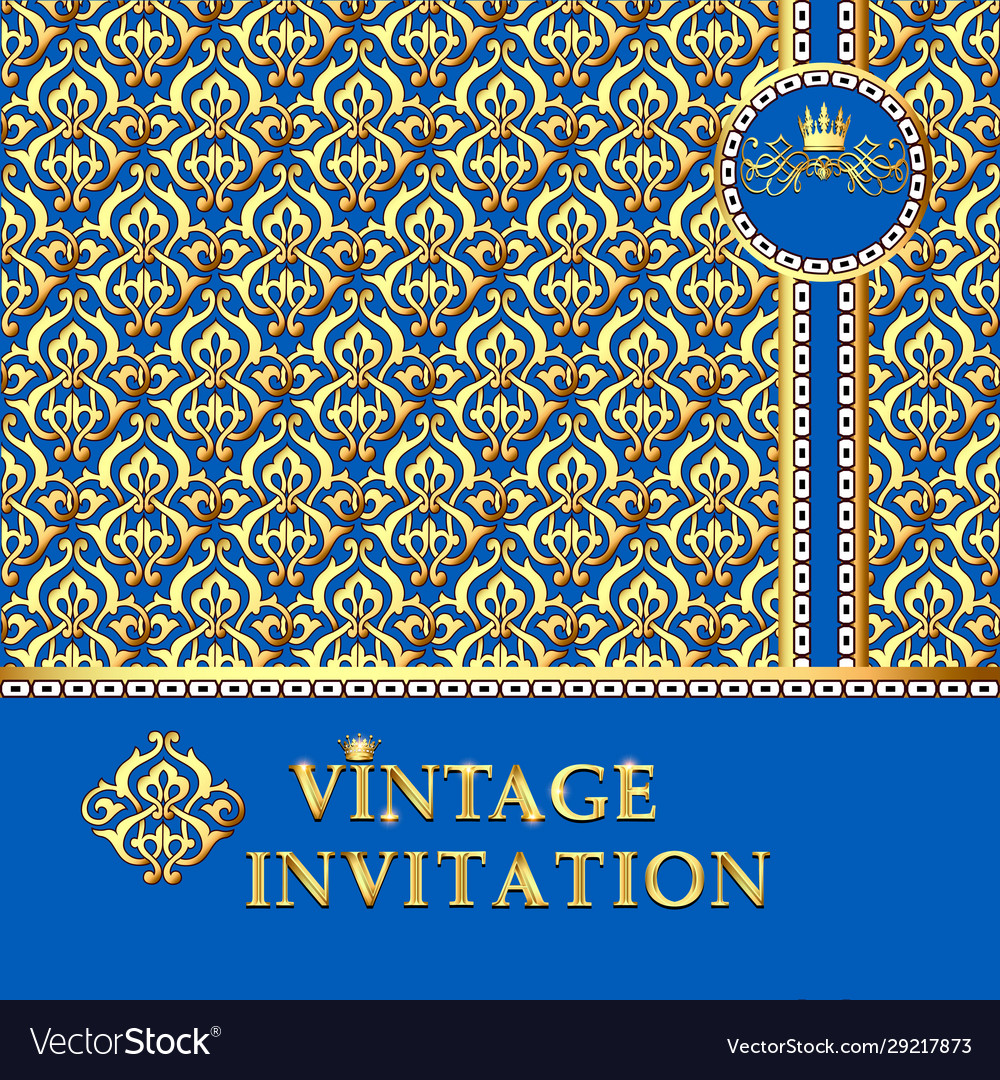 Background frame with gold pattern