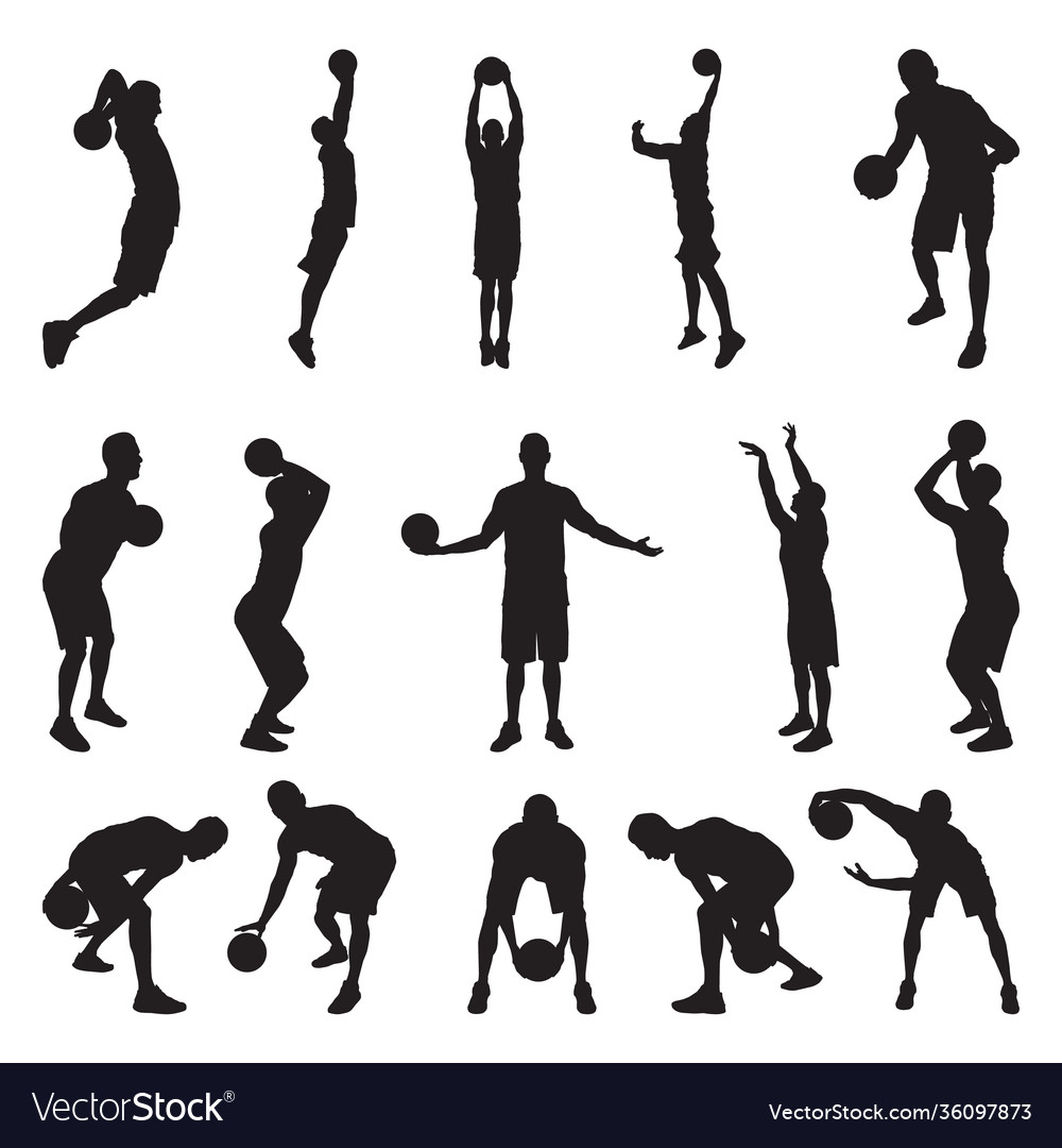 Basketball Player Silhouettes