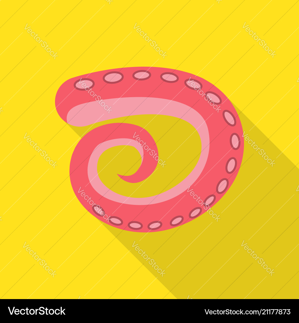 Cooked octopus icon flat style Royalty Free Vector Image