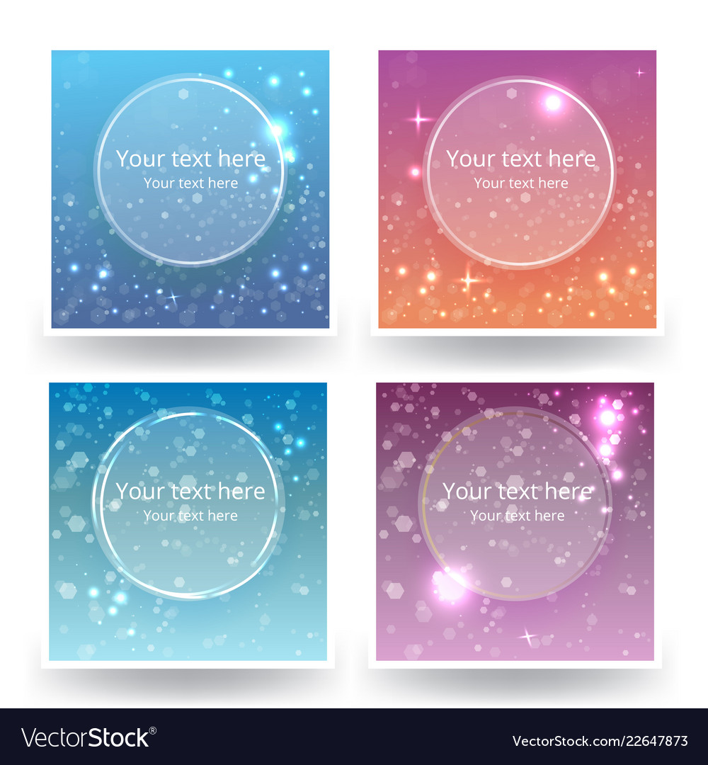 Cute abstract bokeh backgrounds set for web