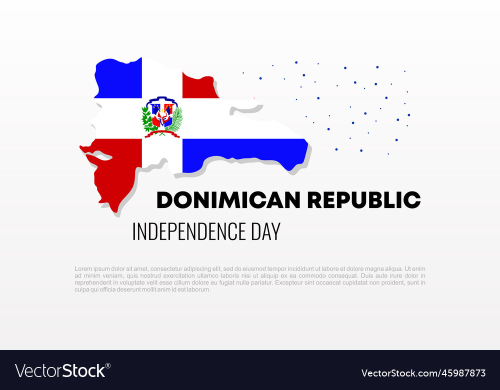 Dominican independence day background banner vector image Dominican independence day background banner