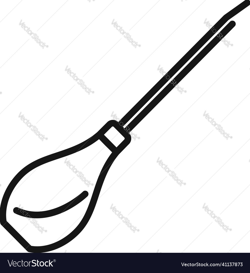 Handle needle icon outline sewing garment vector image Handle needle icon outline sewing garment