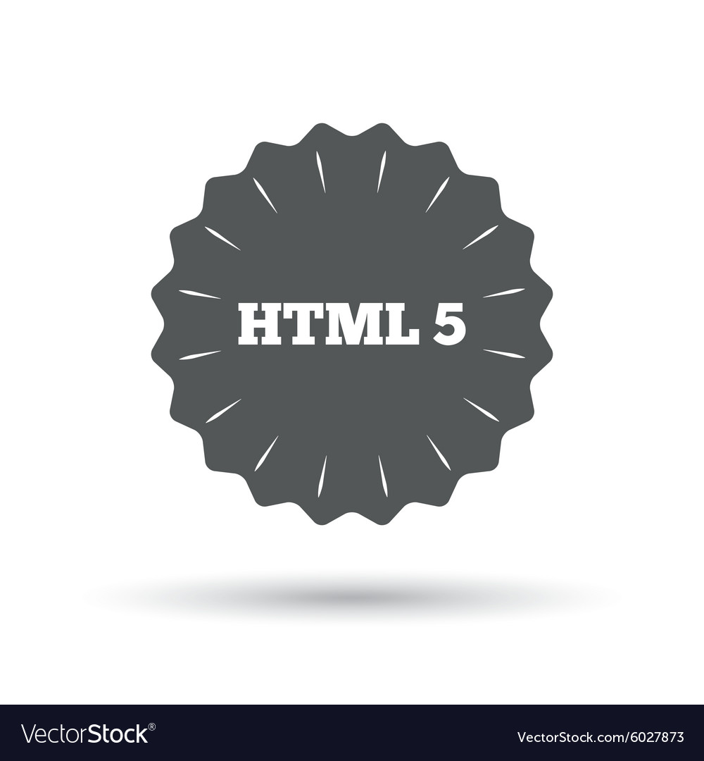 Html5 sign icon new markup language symbol