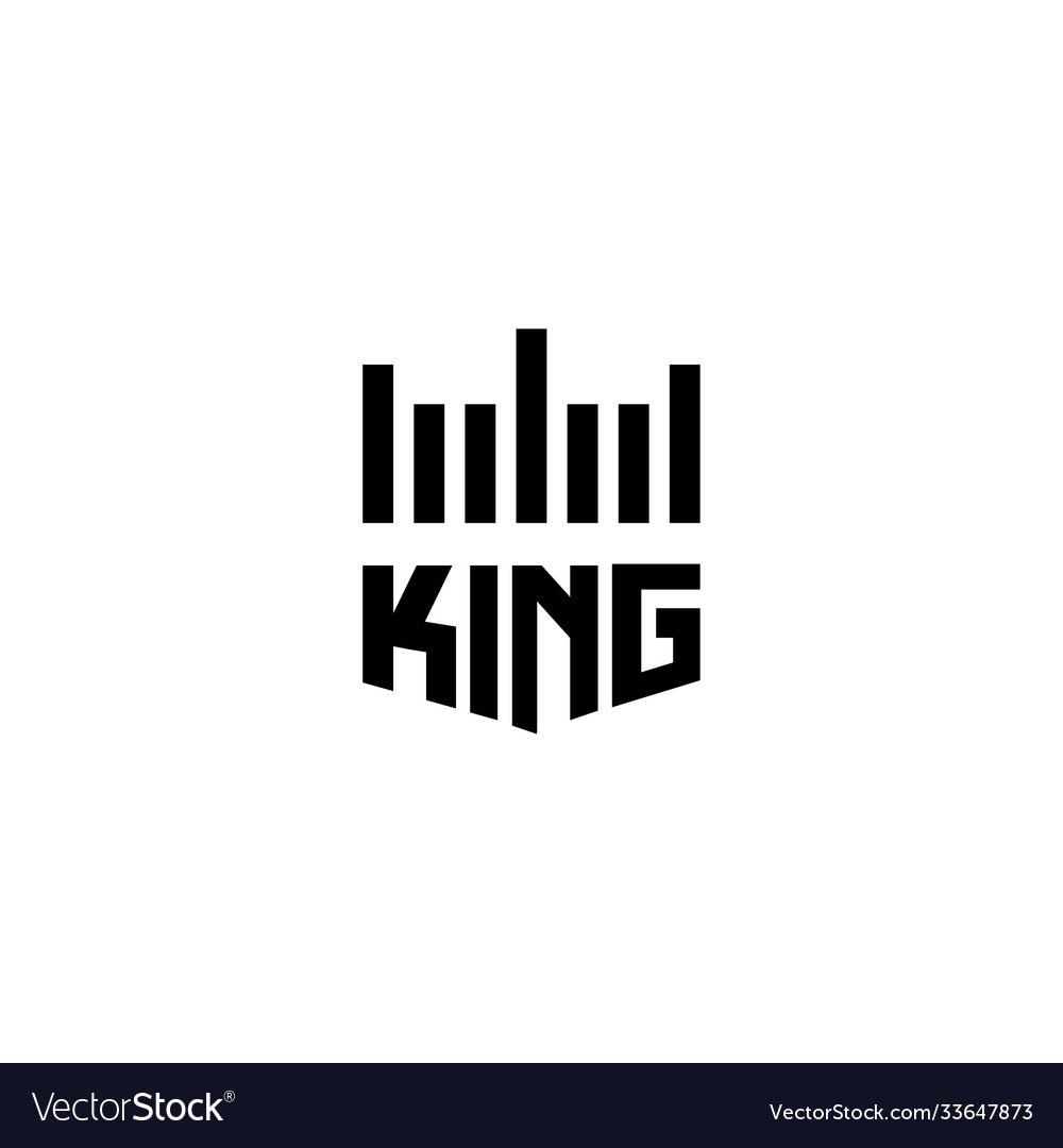 King crown logo design symbol template Royalty Free Vector