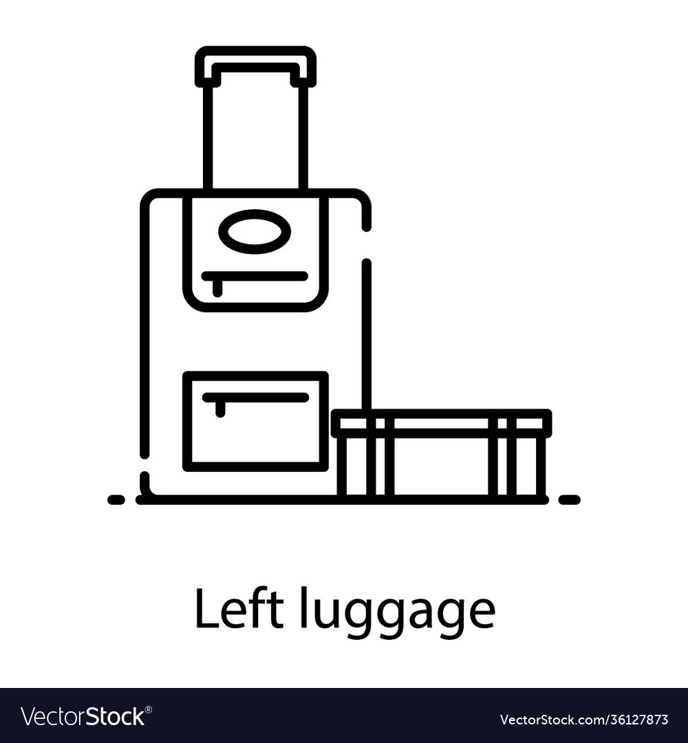 Left luggage Royalty Free Vector Image VectorStock