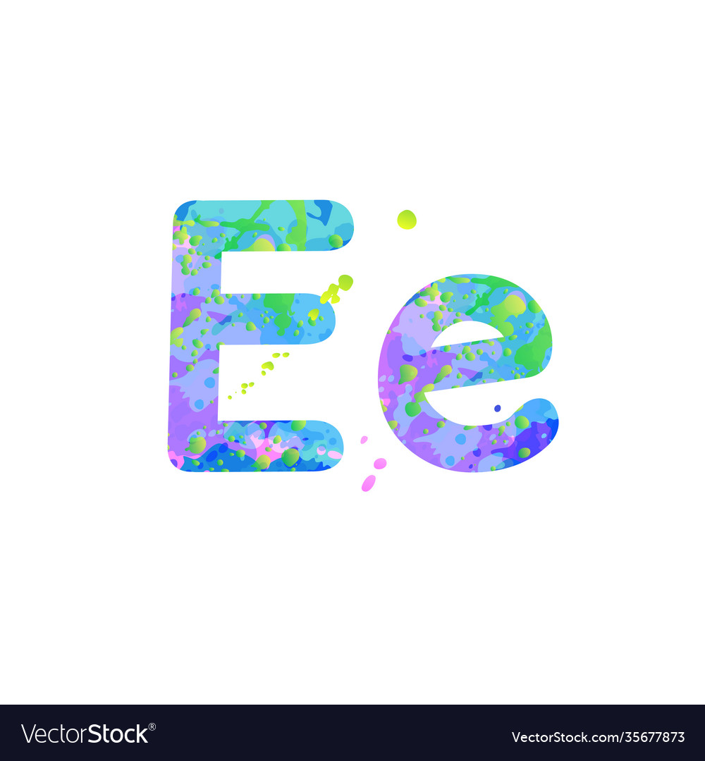 Letters e uppercase and lowercase