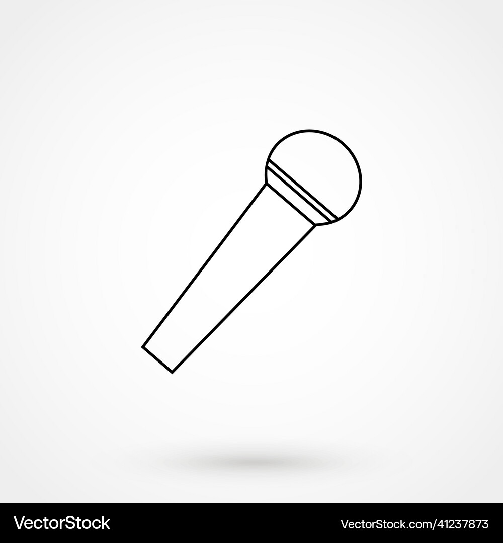 Microphone icon flat Royalty Free Vector Image