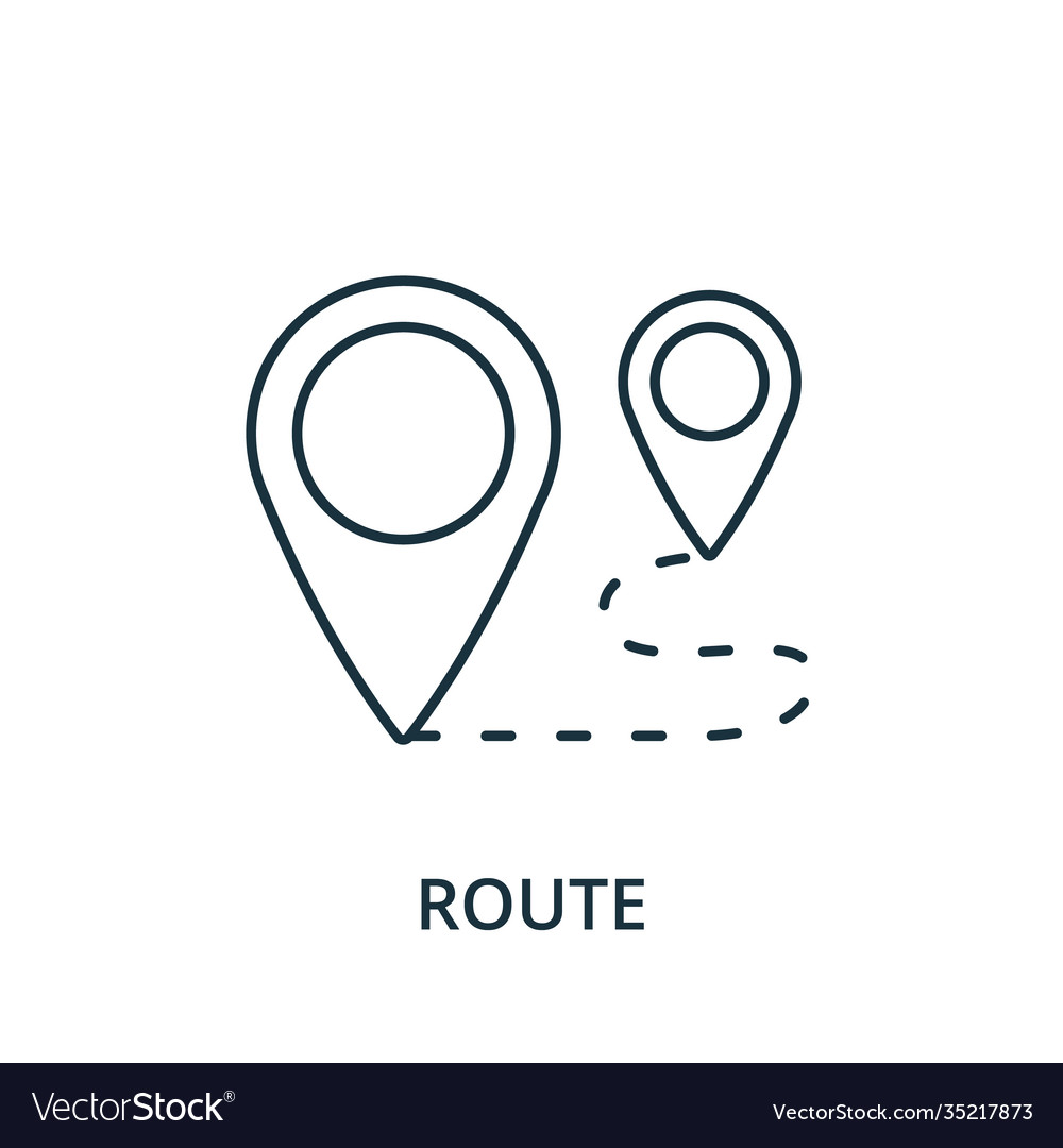 Route icon line style element from navigation
