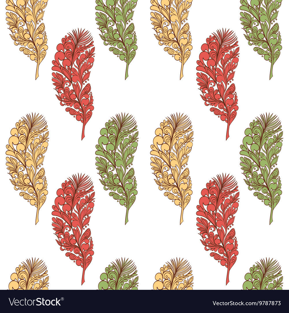 Seamless feather pattern