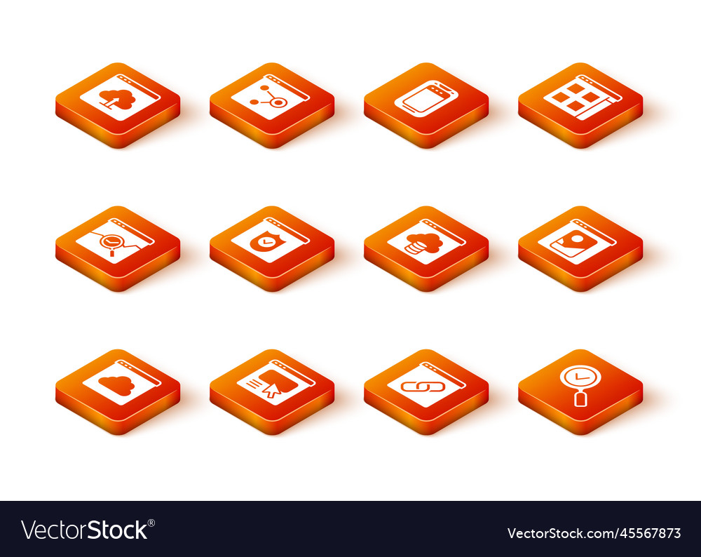 Set cloud technology data transfer ui or ux vector image Set cloud technology data transfer ui or ux