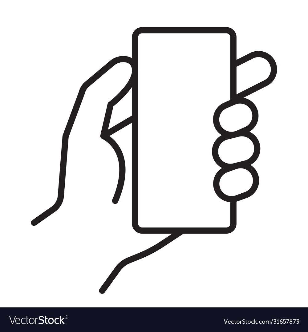 Smartphone in Hand-Symbol