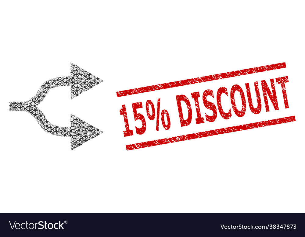 Split arrows right recursion collage vector image Split arrows right recursion collage