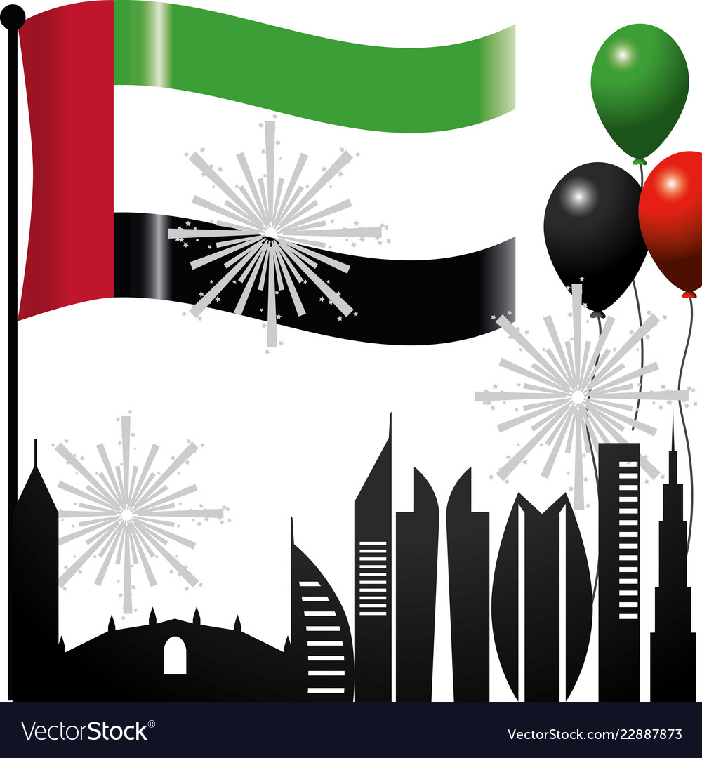 United arab emirates Royalty Free Vector Image