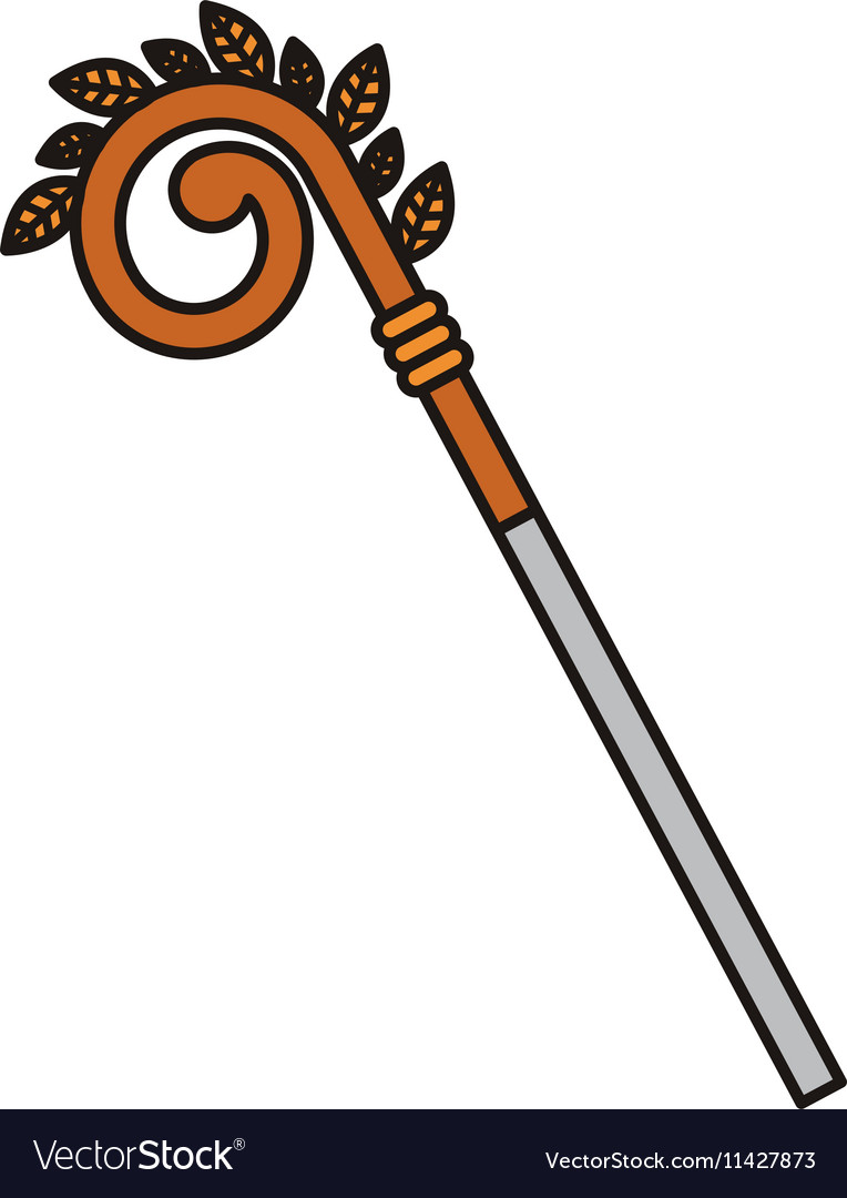 Wooden cane icon Royalty Free Vector Image - VectorStock