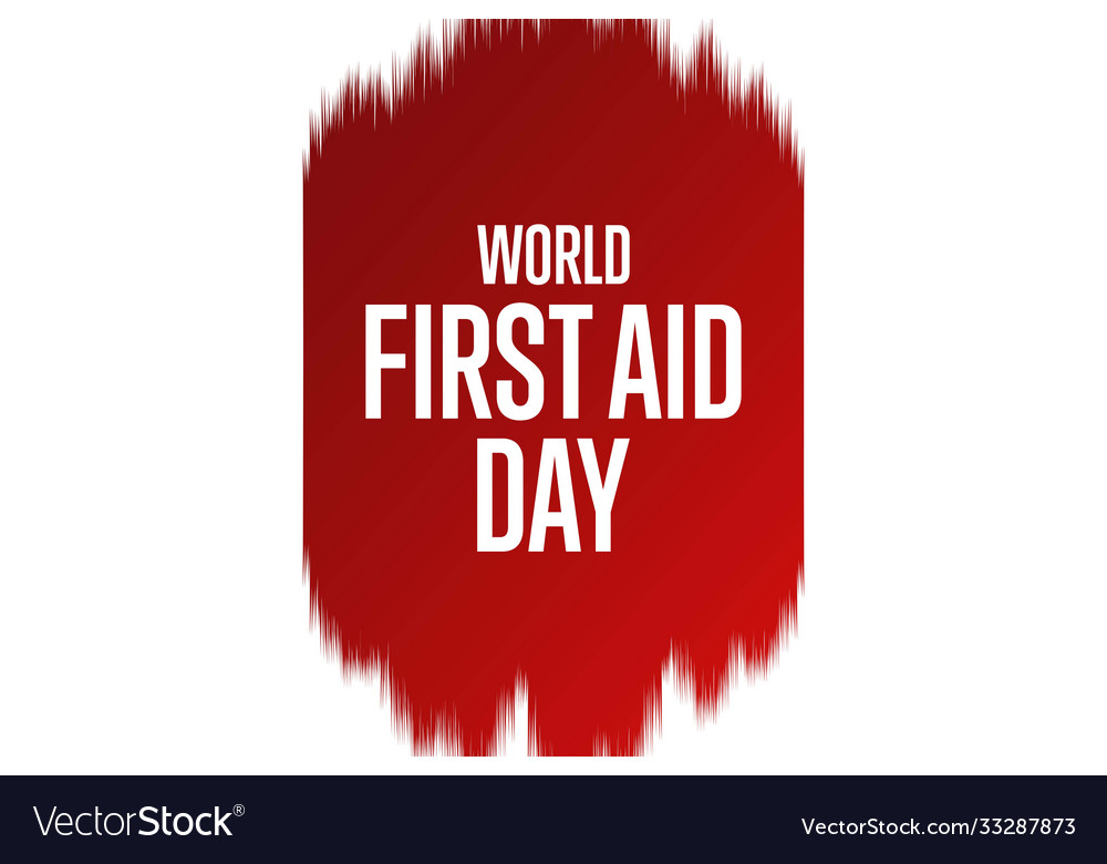 World first aid day holiday concept template vector image World first aid day holiday concept template