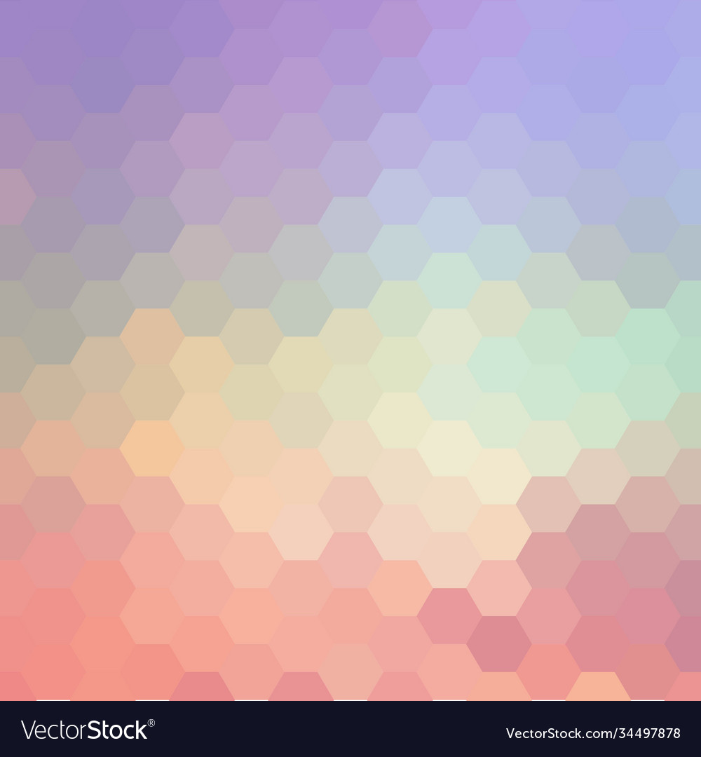 Abstract background pastel hexagons Royalty Free Vector