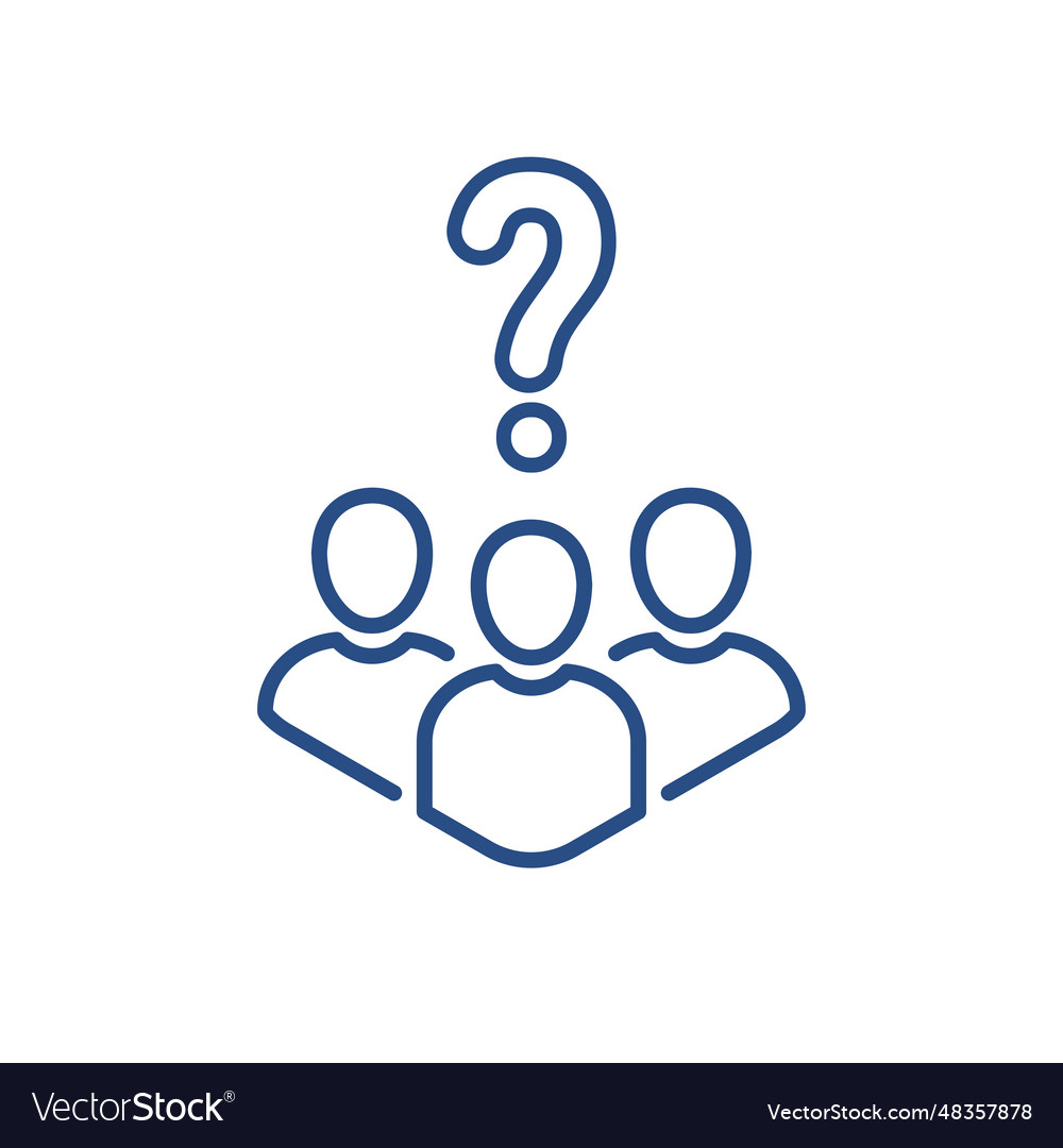Abstract people with question mark like quizz vector image Abstract people with question mark like quizz
