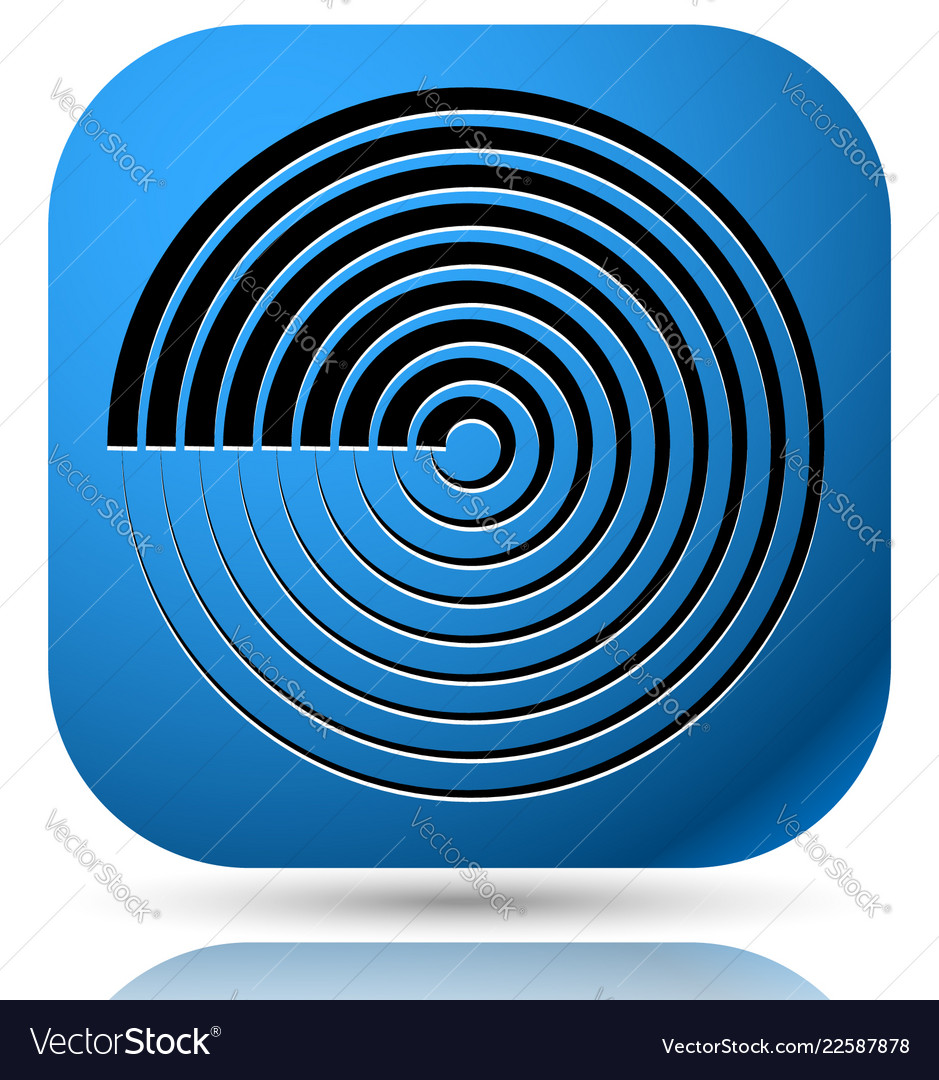 Generic icon with cyclic circular concentric vector image Generic icon with cyclic circular concentric