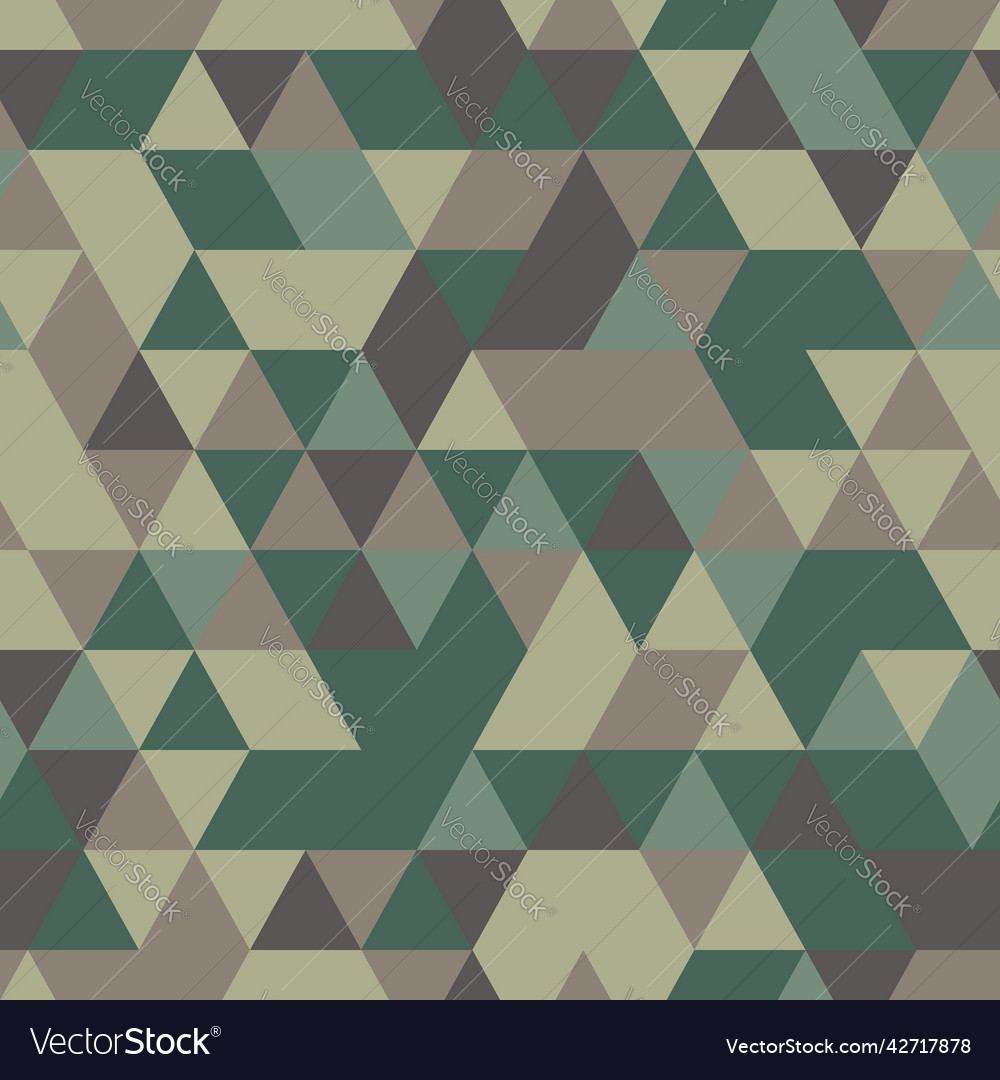 Khaki seamless pattern with triangular protection vector image Khaki seamless pattern with triangular protection