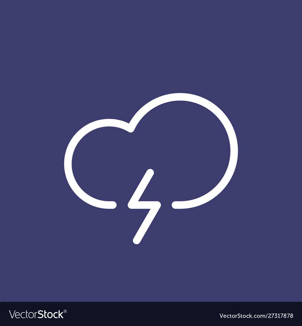 Lightning icon for simple flat style weather ui