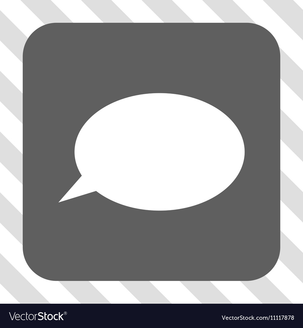 Message cloud rounded square button