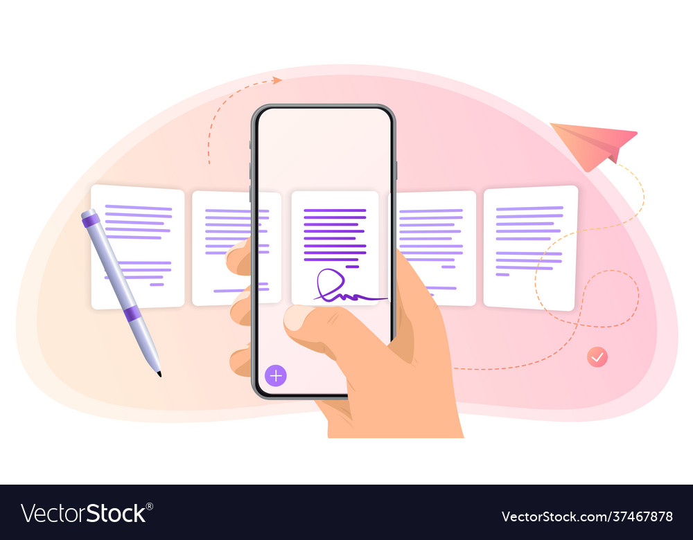 Phone in hand with files scroll select