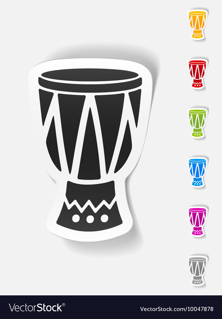 Realistic design element drum
