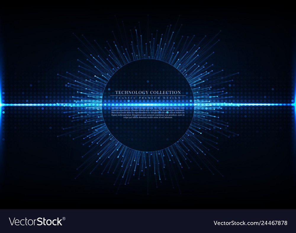 Technology futuristic internet system connection vector image Technology futuristic internet system connection