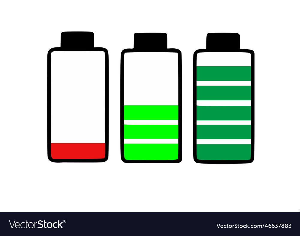 Battery Icon Set Image Royalty Free Vector Image 9045