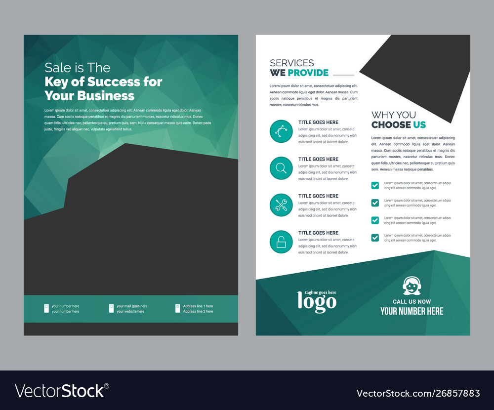 Both side business flyer template