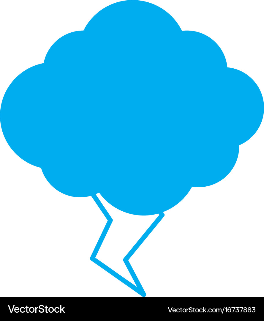Cloud and thunder icon Royalty Free Vector Image