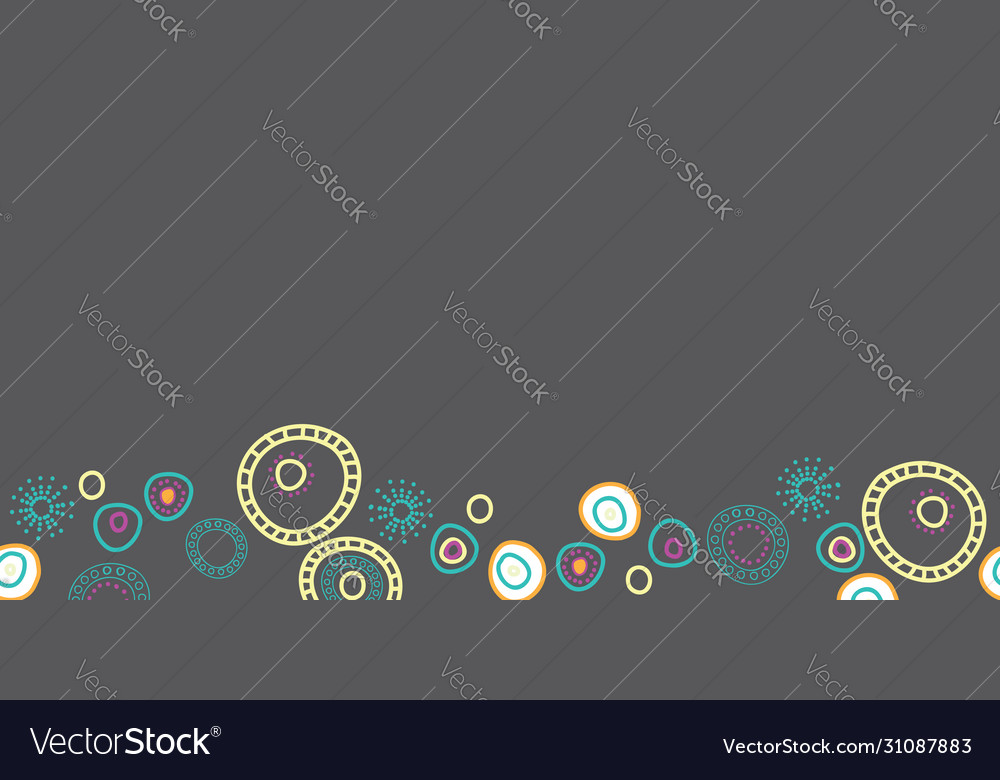 Creative circles horizontal border repeat
