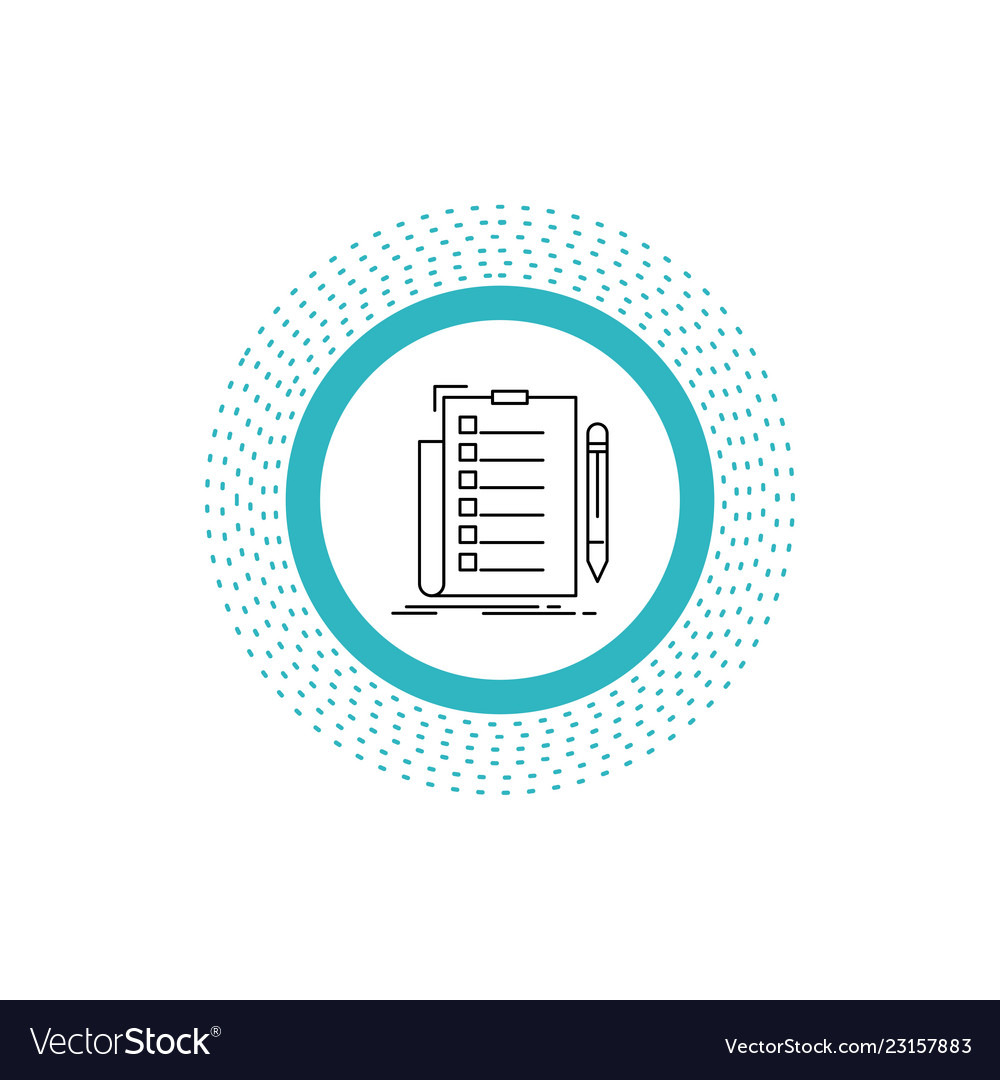 Expertise checklist check list document line icon vector image Expertise checklist check list document line icon