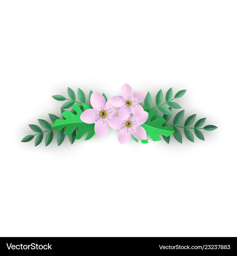 Floral composition Royalty Free Vector Image - VectorStock