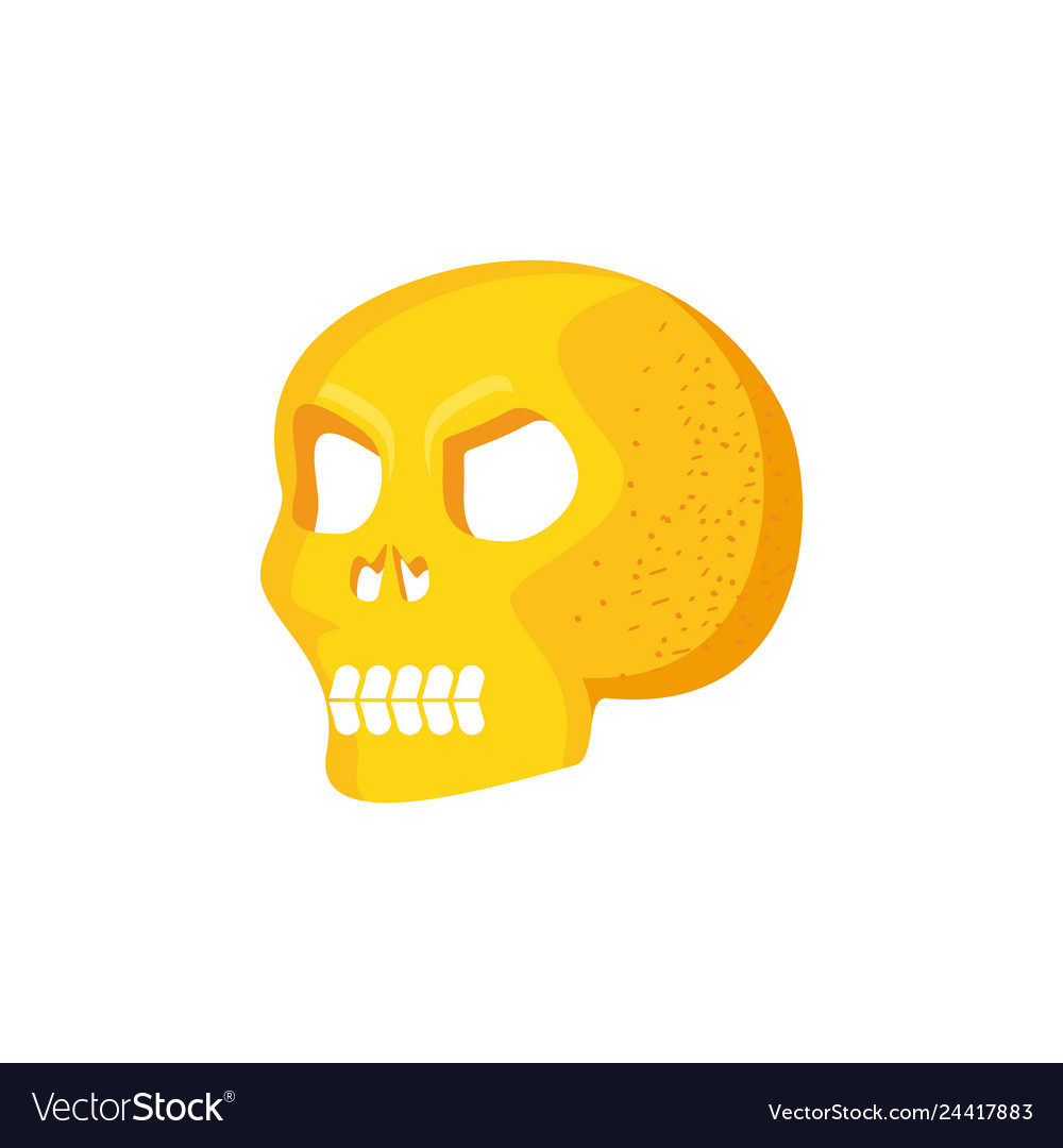 Head skull isolated icon Royalty Free Vector Image