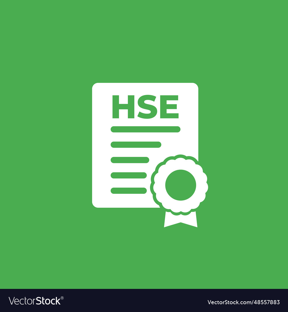 Hse certificate icon for web Royalty Free Vector Image